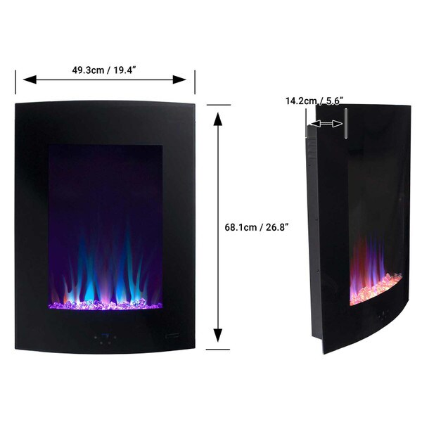 Paramount vertical curved fireplace